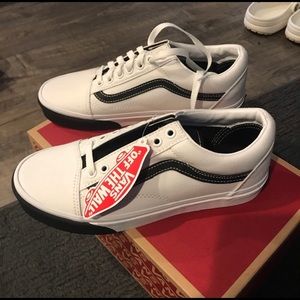 Black and white old skool vans